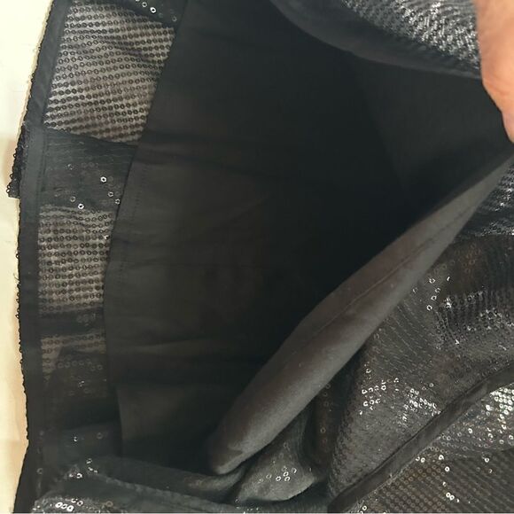 Anthropologie Raga After Dark High Neck black Glitter Mini Dress Size Small NEW - Picture 7 of 12
